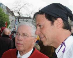 Nehmen es mit den Zahlen nicht so genau: Die SVP-Nationalräte Blocher und Mörgeli.